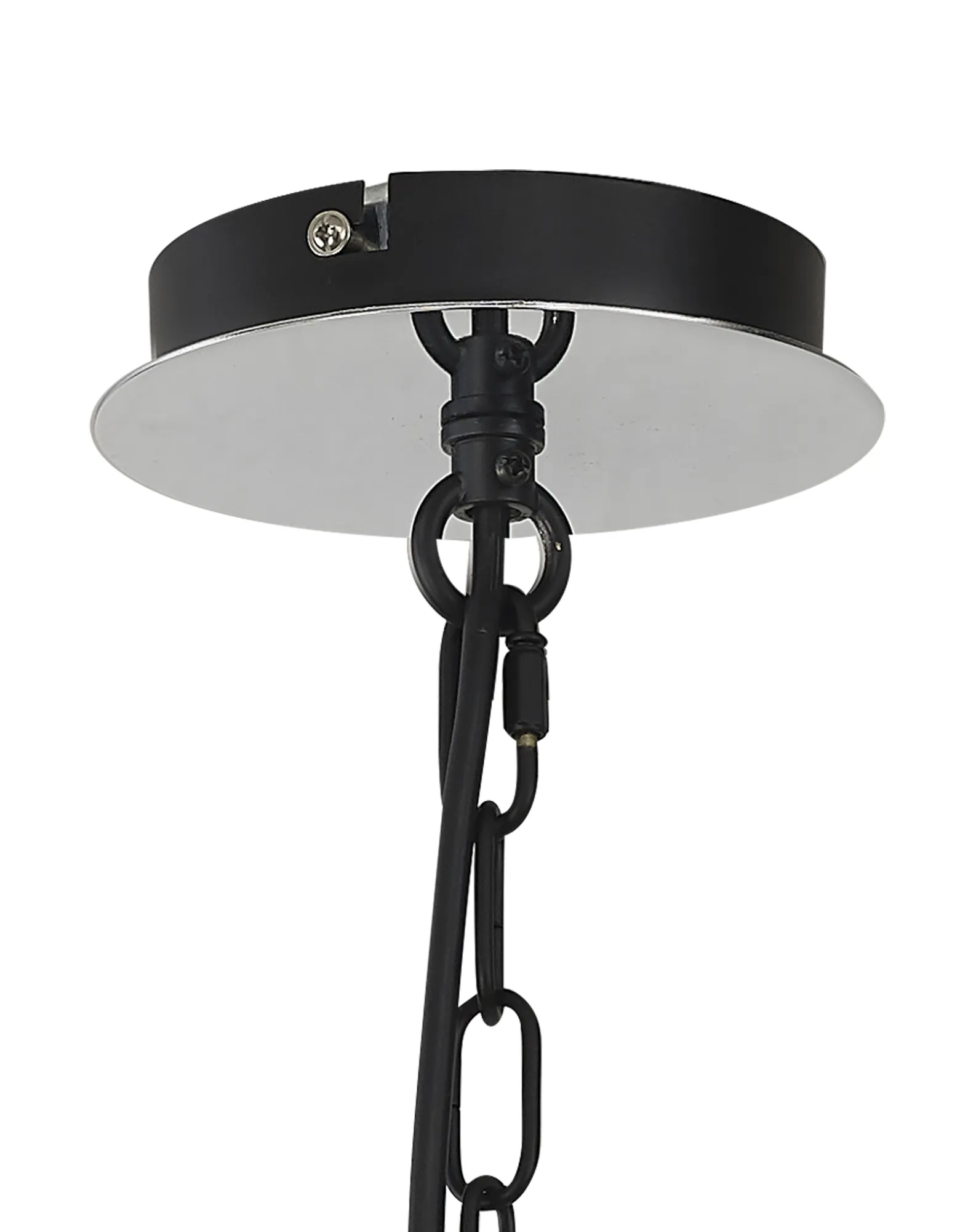 Nolan 46cm Glass Pendant 4 Light Black/Polished Chrome D0640  Deco Nolan